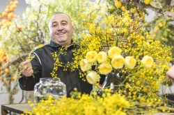 Araik Galstyan, durante la demostración floral