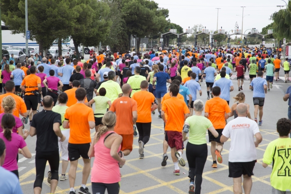 Participantes de la primera carrera Mercabarna en 2016