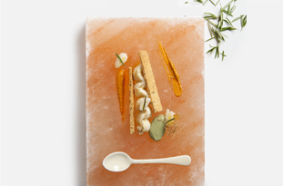 Cremos de bacallà amb moinesa de calçots - Oilmotion Mercabarna